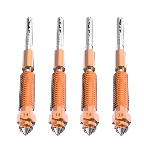Creality K2 Plus/Hi Combo Nozzles, Original Unicorn K2 Hotend Nozzles, Extruder Replacement Nozzles Kit with Titanium Alloy Copper Alloy Hardened Steel Nozzle for Creality K2 Pro Combo (0.4mm 4PCS) - style: 0.4mm-4PCS