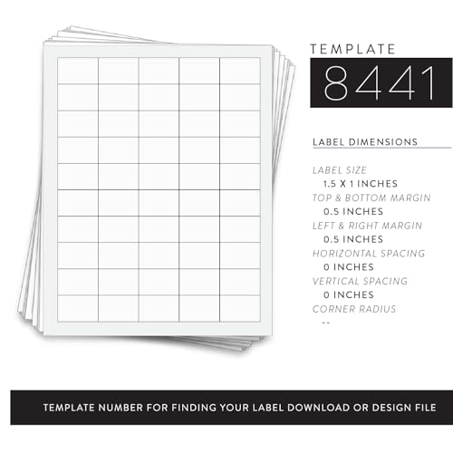 Waterproof Labels for Essential Oil Bottles, 10ml, 500, 1.5 x 1 in.