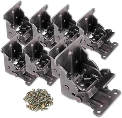 TopDirect 8 Pack Locking Hinge for Folding Table Brackets (Black) - color: Black, size: 8 Pack