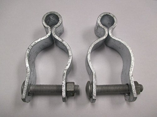 Pressed Steel Chain Link Fence Frame Hinge w/Bolt - (2 Sets Pack) (1-5/8") - size: 1-5/8 Inch