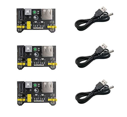 EIKS 3pcs 3.3V/5V Power Supply Module for MB102 Breadboard