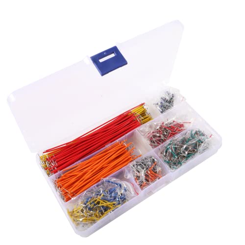 840 Pieces Breadboard Jumper Wire Cables Kit 14 Vaules Assorted Jumper Wire Connecting Line Cables for Breadboard Prototyping Flexible Circuits - size: 840pcs
