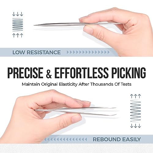 LASHVIEW Lash Tweezer, Vetus Curved Eyelash Tweezers for Profissional Grafting Eyelash Extension, Stainless Steel Needle Nose Tweezers for Lash Extension Stickers Precision Electronics, ST15 - size: ST15
