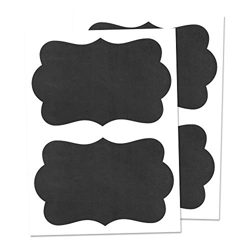 50 Pack, Large Chalkboard Labels Stickers - Cloud Design, 6" x 4"