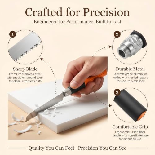 8-Blade Hobby Saw & Knife Set, Mini Hand Saw for Model Crafts