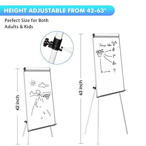 Maxtek Easel Whiteboard 36 x 24 in, Stand Tripod with Height Adjustable
