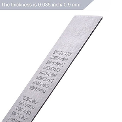 Eboot Stainless 2 Pack Steel Ruler 6 Inch and 12 Inch Metal Rule Kit with Conversion Table - color: Silver, style: 12 Inch, 6 Inch Style