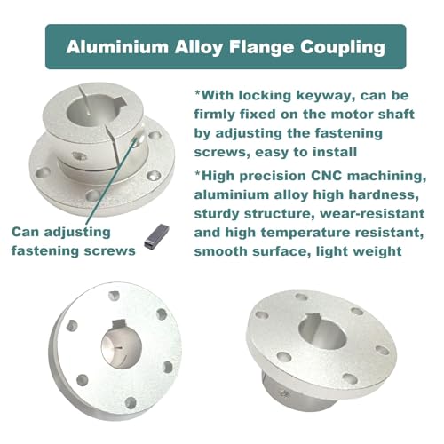 Aluminum Alloy Flange Coupling, 18 mm Inner Dia with Locking Key Slot, Clamping Fixed Type Flange Shaft Coupler for DIY RC Robot Car Model Connecting Motor and Wheel (1Piece) - style: 18mm with Keyway - Clamping