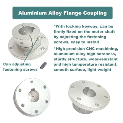 Aluminum Alloy Flange Coupling, 18 mm Inner Dia with Locking Key Slot, Clamping Fixed Type Flange Shaft Coupler for DIY RC Robot Car Model Connecting Motor and Wheel (1Piece) - style: 18mm with Keyway - Clamping