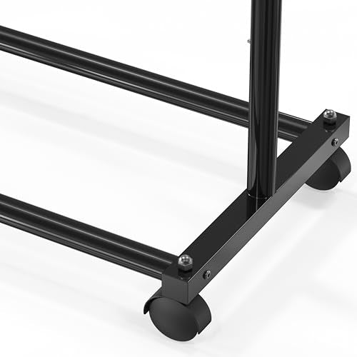 Simple Houseware Standard Rod Garment Clothing Rack, Black - color: Black