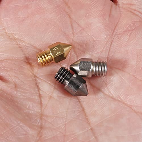20PCS 3D Printer Hardened Steel +Stainless Steel +Brass Extruder Nozzle MK8 Nozzles 0.4mm,for Creality Ender 3 Ender 3 V2 Ender 3 Pro CR-10 Makerbot Creality CR-10 Ender 3 5 - color: 20PCS MK8 0.4mm