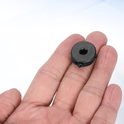 uxcell 4pcs Double Split Shaft Collars 6mm Bore, Two-Piece Clamping Collar 20mm OD 8mm Thickness Carbon Steel Lock Collar Clamp with Set Screws (Black Oxide) - size: 6mm x 20mm x 8mm