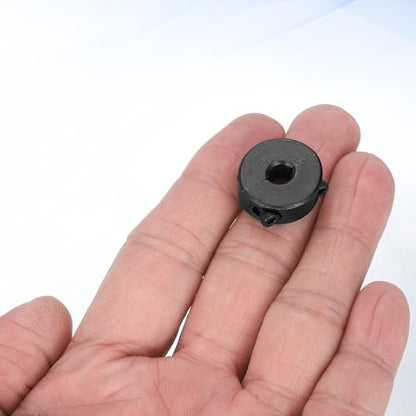 uxcell 4pcs Double Split Shaft Collars 6mm Bore, Two-Piece Clamping Collar 20mm OD 8mm Thickness Carbon Steel Lock Collar Clamp with Set Screws (Black Oxide) - size: 6mm x 20mm x 8mm