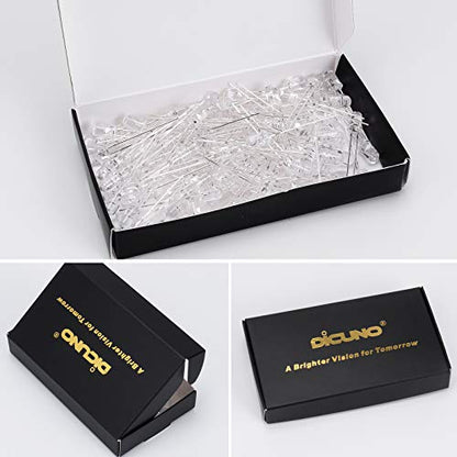 DiCUNO 100pcs 5mm RGB Multicolor Fast Blinking LED Diode Lights, 7 Colors - style: Fast Flash