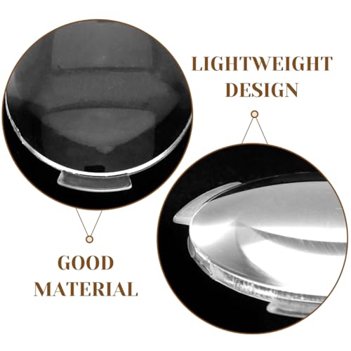 Biconvex VR Lenses, 20 Pack 25mm x 45mm Focal Length Double Convex Lens, Flanged Winged Design for DIY Virtual Reality Viewers, STEM Physics Science Projects, Clear Acrylic