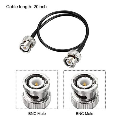 uxcell BNC Male to Male Coaxial Jumper Cable 50 Ohm 1.64 Feet RG174 - size: 1.64 Feet