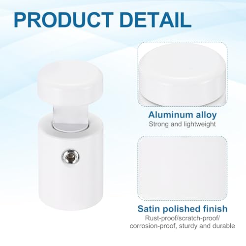 MECCANIXITY 8pcs Side Clamp Standoffs, 5/8" x 3/4" White Aluminum - color: White, size: 5/8" x 3/4"