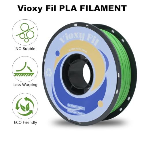 PLA 3D Printer Filament, Dimensional Accuracy +/- 0.02 mm, 1 kg Spool(2.2lbs), 1.75 mm, Green - color: Green, size: 1kg