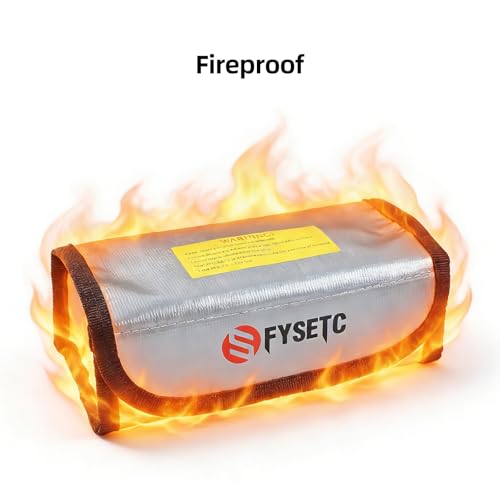 FYSETC Upgraded Spare Parts for FDM Printers: Fireproof Storage Bag for LiPoBattery and Other Power Adapter for P2S P1P P1S A1 X1C H2S H2D H2C 5M Pro AD5X Kobra3 Max Silver