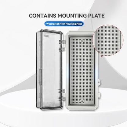 Mollom Transparent Cover Outdoor Junction Box (10.2x4.3x3.9In) - size: 10.2x4.3x3.9"