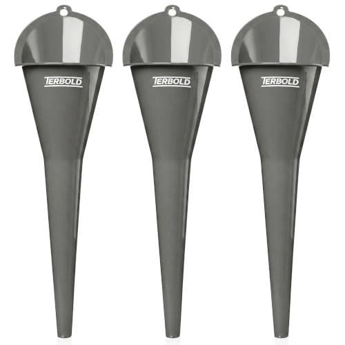 Oil Funnel 3PK - 11" Long Neck Plastic Funnels for Automotive Use