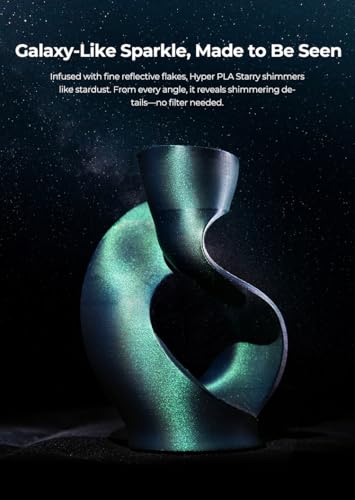 Creality Starry Galaxy PLA Filament 1.75mm, Stardust Gray, 1-Pack, 1KG - color: Starry Gray, size: 1kg