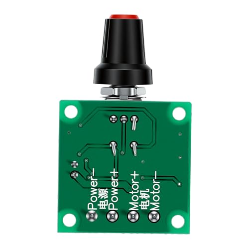 2 Pcs DC Mini Motor PWM Speed Controller, PWM Low-Voltage Motor Speed Controllers, Adjustable Driver Switch with Control Knob 1.8V 3V 5V 6V 12V 2A 1803BK 1803B