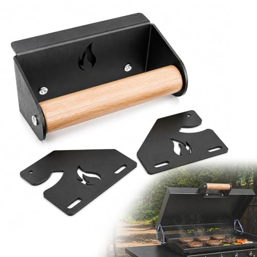 Handle & Hinge Kit for Blackstone Griddle 28" 36" 44" Lid Hinges and Handle - color: BLACK