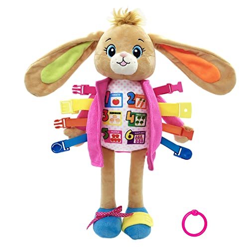June Garden 16" Bunnie Montessori Learn-to-Dress Plush Doll - color: Bunnie