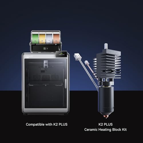 Creality K2 Plus Ceramic Heating Block Kit, 3D Printer 350℃ High Temperature Resistance Heating Block Kit with Heat Sink and Quick Swap Nozzle for K2 Plus - style: K2 Plus