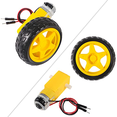8Pcs TT Motor Wheels Replacement 1:48 Scale Rubber Tires for Smart Car Robot DIY Kit, Remote Control Cars, RC Chassis, Gearbox Spare Parts - color: 8pcs