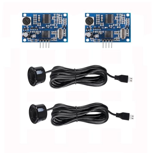 2Pcs JSN-SR04T Integrated Distance Measuring Sensor Transducer Module Ultrasonic Distance Measure with Waterproof Sensor Module JSN-SR04T-V3.0 - color: Blue