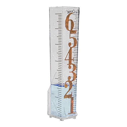 La Crosse 705-110 Easy Read 6-Inch Patina Rain Gauge, Clear