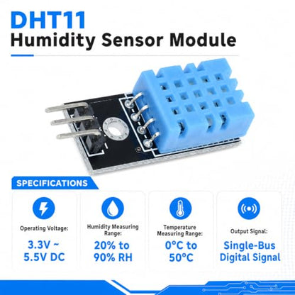 10-Pack DHT11 Humidity Sensor Module, 3.3V-5.5V