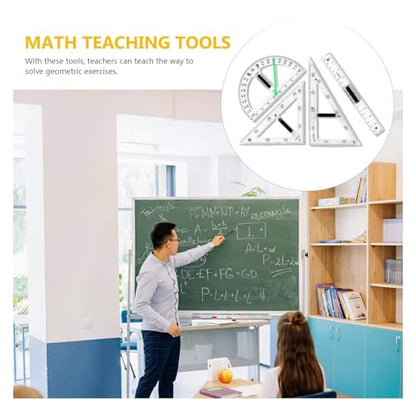 Math Ruler Magnetic Classroom Math Geometry Tool Set Enhances Classroom Learning, Easily Mounts to Blackboard Protractor Measuring Ruler Triangle Ruler (Tp2pc) - size: Tp2pc