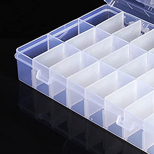 24 Compartment Electronic Component Storage Box Case, SMD SMT Case, Electronic Boxes (7.63 x 5.19 inch)