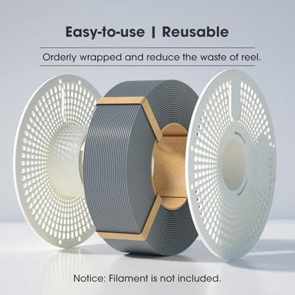eSUN Upgraded eSpool+ Reusable and Detachable Refilament Reel, ABS Hollow Filament Holder, Easy-to-use Replacement Storage Spool, 1 Pack, 200x 67.2mm
