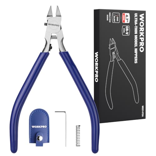 WORKPRO 4.7" Model Nippers, Ultra-Thin Single Blade, Gundam Model Tools