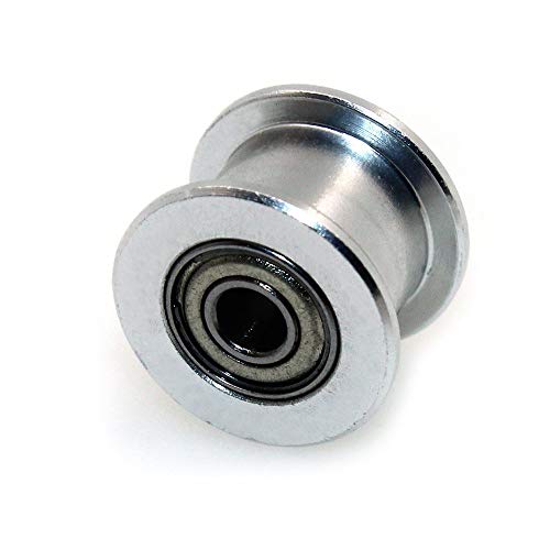 3Dman GT2 20 Toothless Bore 5mm Aluminum Timing Belt Idler Pulley for 6mm Width 3D Printers (10pcs) - color: 20Toothless 5mm Bore