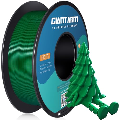 GIANTARM PETG Filament 1.75mm for 3D Printer, 1KG, Green - color: Green