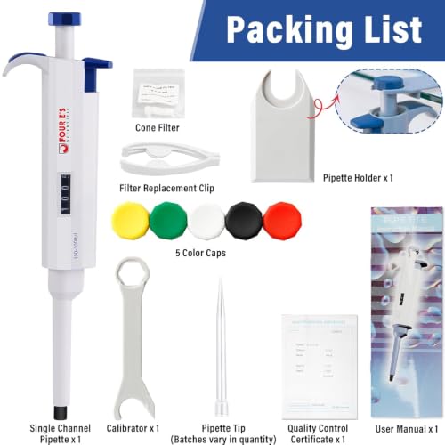 1000uL Micropipette, 1mL Lab Single Channel Micro Pipettes - size: 100-1000μl
