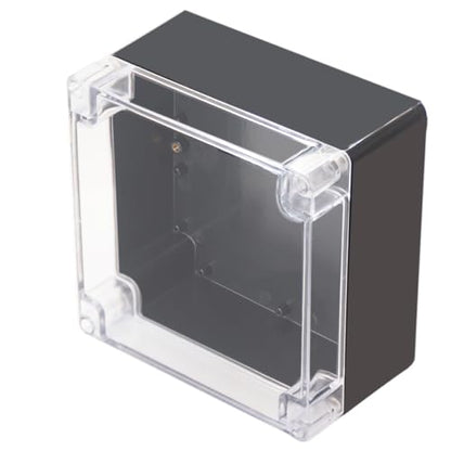 Project Box IP65 Waterproof Junction Box ABS Plastic Black Electrical Boxes DIY Electronic Project Case Power Enclosure Clear Cover 6.3"x6.30"x3.54" - color: Clear, size: 6.3"x6.30"x3.54"
