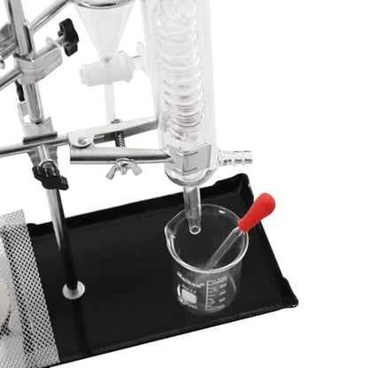 Home Distiller Distilling to Making Your Own Essential Oil, Moonshine, 3.3 Boro Alcohol Distiller Chemistry Lab Glassware Kit,Glass Distilling,Distillation Apparatus 15pcs Set, 500 ML