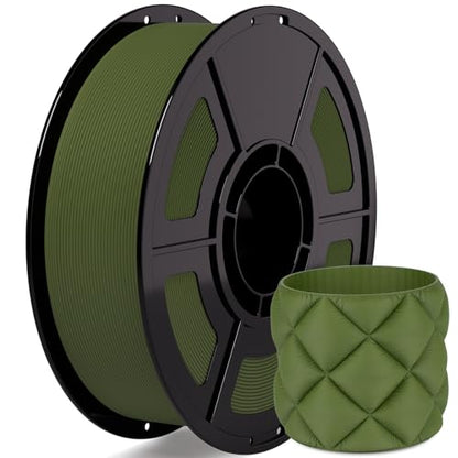 iSANMATE Matte PLA Filament 1.75mm Army Green PLA 30-300mm/s 1KG for Bambu - color: Army Green