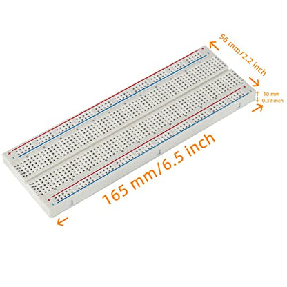 Breadboard and Jumper Wires Kit Include 830 Tie Points Breadboard 400 Tie Points Breadboard Jumper Wire
