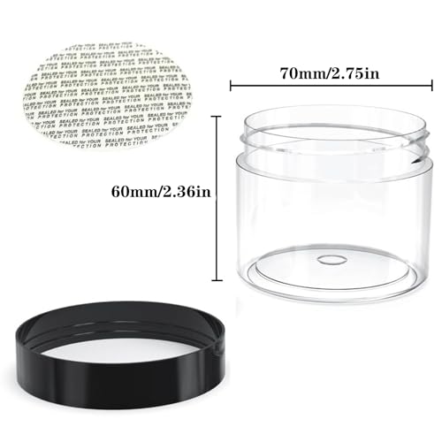 50 Pieces 4oz Plastic Jars with Lids Clear Round Cosmetic Container Empty Storage Jars for Makeup,Jewelry,Samples,Travel Storage - style: 4 oz