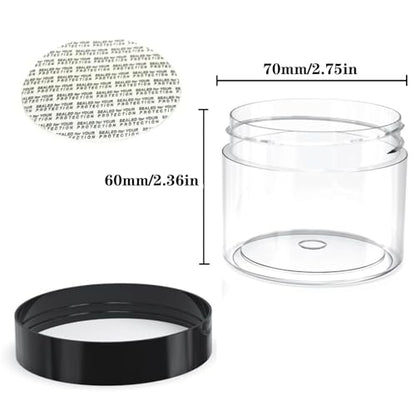 50 Pieces 4oz Plastic Jars with Lids Clear Round Cosmetic Container Empty Storage Jars for Makeup,Jewelry,Samples,Travel Storage - style: 4 oz