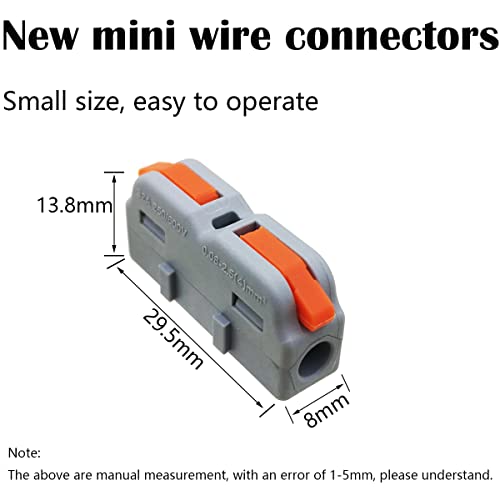 CESFONJER Wire Connectors, SPL-1M Lever Nut Connector, 25 Pcs Mini Electrical Connectors,Splicing Type Quick Terminal Block Spring Connector (Free Combination) - color: set1