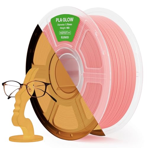 ELEGOO PLA 3D Printer Filament Glow in the Dark Pink 1KG 1.75mm - color: 1pcs Glow in the Dark Pink 1kg