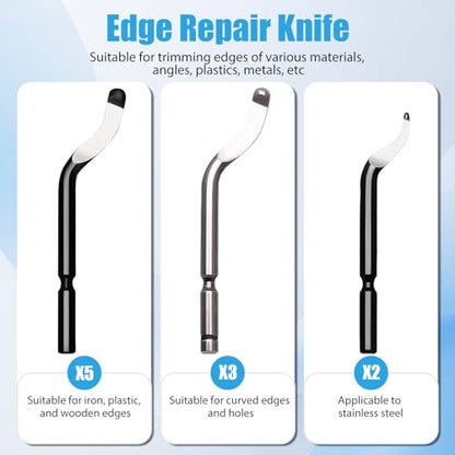 13pcs Deburring Tool with 10 High Speed Steel Blades, Deburring Tool 3D Printing with Micro Cutter Tweezers Deburrin Tool Set for Resin Plastic Metal
